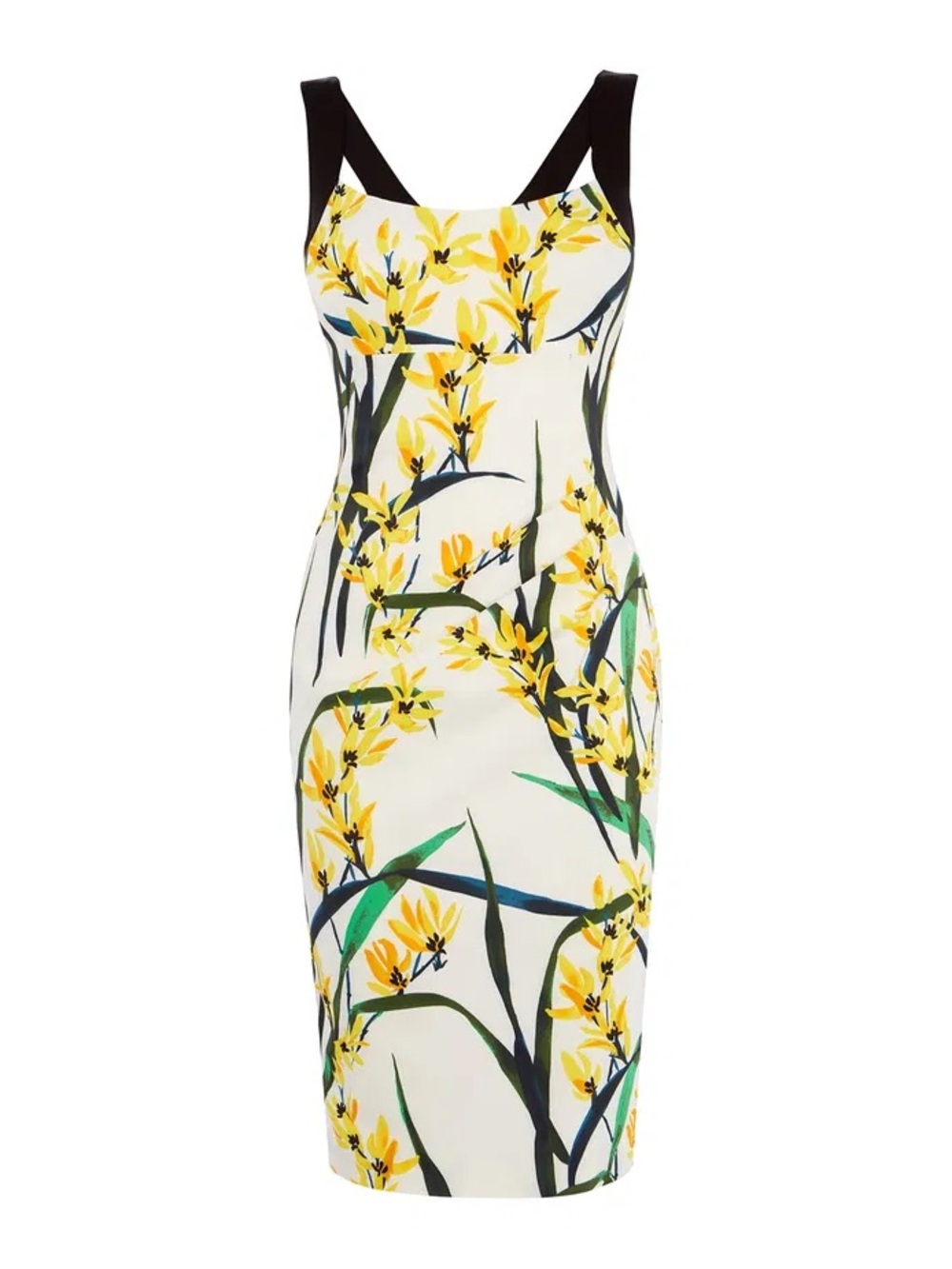 Karen Mullen Bodycon Pencil Dress Sleeveless Floral Summer Size 4